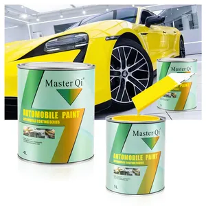 Marques de peinture de voiture jaune vif TS-50 peinture de voiture couleur unie automobile clair acrylique 2k peinture de voiture