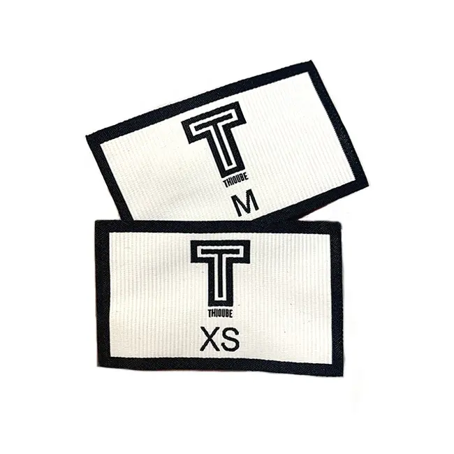 low minimum dongguan cheap customized hot laser cut sew in end fold miter woven clothing label for handmade items