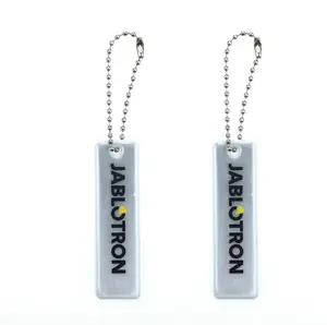 Individuelles Logo personalisierte Werbe-Led-Schlüsselanhänger Kunststoff reflektierender Schlüsselanhänger weiche reflektierende Schlüsselanhänger zum Werben Geschenk