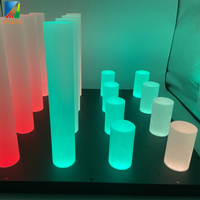 Ws2811 DMX512 LED RGB pixel columna de guía de luz cilíndrica Configuración de fuente de luz de punto LED El acrílico se utiliza principalmente para KTV