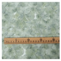 Tissu en dentelle à sequins géométriques transparents vert miroir imprimés surdimensionnés de 40 mm pour la couture de mode - Vente en gros