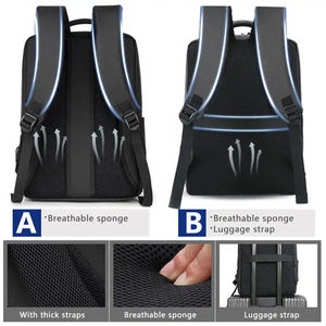 Sac à dos pour ordinateur portable personnalisé, imperméable, pour hommes d'affaires, avec port USB - Product Image 5