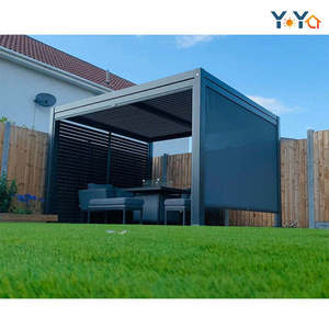 Pergola bioclimatique en aluminium sur mesure, motorisée, à lames orientables, imperméable, anti-ultraviolet, pour <span class=keywords><strong>jardin</strong></span>, autoportante, 3*3/3*6/6*4 - Product Image 2