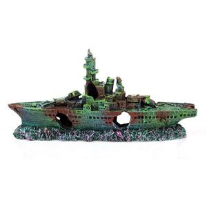 Nuevo Adorno Ecológico de Plástico para Acuario, Naufragio de Barco, Destructor, Barco de Guerra de la Armada, Decoración de Cuevas para Peceras - Product Image 1