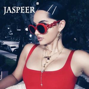 Jaspeer ronda <span class=keywords><strong>de</strong></span> diamantes <span class=keywords><strong>de</strong></span> imitación <span class=keywords><strong>de</strong></span> <span class=keywords><strong>lujo</strong></span> gafas <span class=keywords><strong>de</strong></span> sol fiesta favor 2019 nueva llegada propia marca gafas <span class=keywords><strong>de</strong></span> sol - Product Image 1