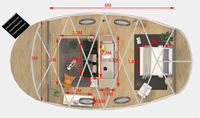 Tentes de glamping préfabriquées Domo Tiny Hut en Roumanie avec isolation PVDF, pour hôtels, resorts et hébergements de type coquille.