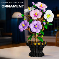 MJI 13116 13117 13118 13119 Ensemble de blocs de construction créatifs en plastique, motif floral, jouet en gros, cadeau HBD unisexe