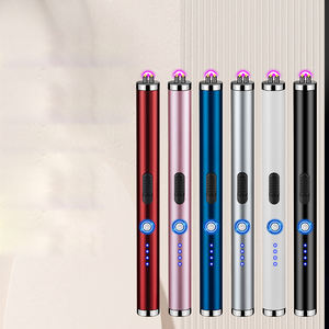 Long poêle de <span class=keywords><strong>cuisine</strong></span> électrique Rechargeable coupe-vent Arc Plasma bougie USB briquet à Sublimation d'extérieur inhabituel - Product Image 5