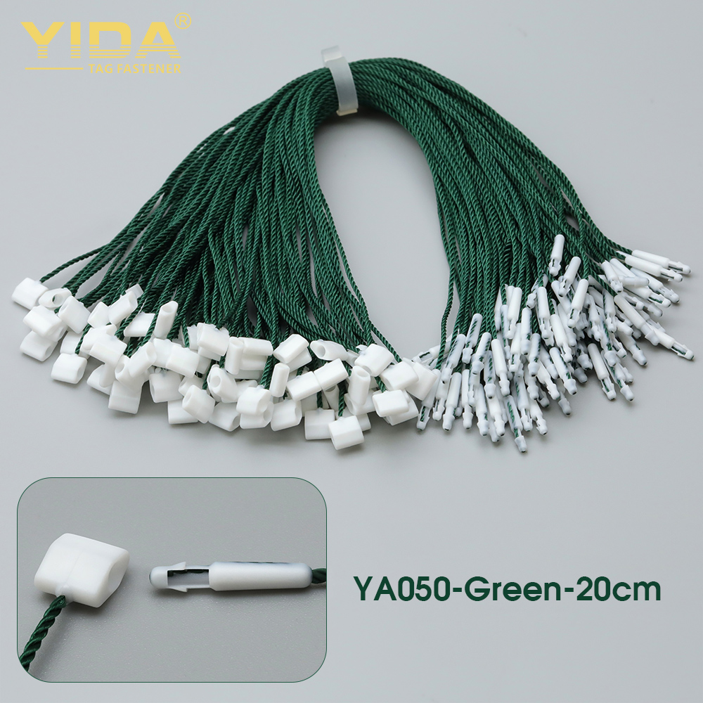 Corde polyester plastique vert blanc -20cm