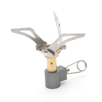 Réchaud portable pliable en alliage d'aluminium pour l'extérieur, allumage manuel au butane, coupe-vent, multifonction, pour pique-nique et camping
