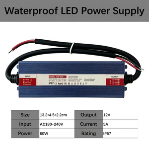 Alimentation LED étanche 12V 24V 60W 600W, driver de tension constante DC à découpage entièrement encapsulé IP67 pour bande LED - Product Image 6