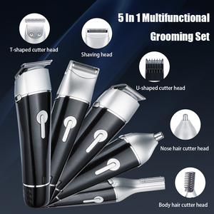 Kit de Aseo Masculino 5 en 1, Resistente al Agua, Cortapelos, Recortador de <span class=keywords><strong>Barba</strong></span>, Pantalla LED, Recargable por USB, Carga Rápida, <span class=keywords><strong>para</strong></span> Corte de Pelo <span class=keywords><strong>y</strong></span> Afeitado - Product Image 2
