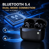 Audífonos Intrauditivos para Juegos P-M6 2.4G con Latencia Cero, Cancelación de Ruido ANC -45dB, V5.4, Micrófono Dual ENC, LED, Batería de Larga Duración