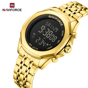 Original pour 9275 Nouvelle montre chronographe LED en alliage avec bracelet de luxe en acier inoxydable, numérique, sportive, résistante à l'eau 3BAR - Product Image 4