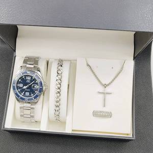 Ensemble de 4 montres et bracelets à quartz pour hommes-Bracelet en acier tendance-Accessoires simples YuSa886 - Product Image 6