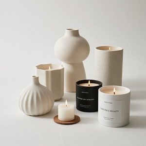 C & H Ventes Échantillon Personnalisé Bougie en Céramique et Flacons Diffuseur de Roseau Cadeau Réutilisé Diffuseur d'Huiles Fait <span class=keywords><strong>Maison</strong></span> Flacon Conique - Product Image 3