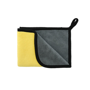 Serviette de lavage auto en microfibre double face, épaisse et absorbante, pour le nettoyage des voitures, sur mesure, couleur grise - Product Image 2