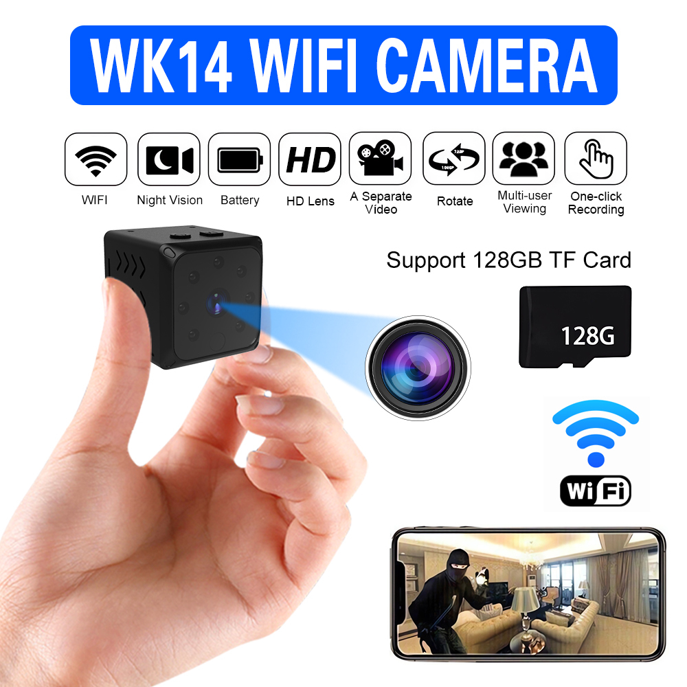 <strong>2026</strong> Best Selling WiFi Mini <strong>Camera</strong> WK14 <strong>1080P</strong> Wireless IP <strong>Security</strong> Action Sport <strong>Outdoor</strong> Video Recorder Compact Mini Wifi <strong>Camera</strong>