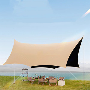 Gran oferta, tienda de campaña al aire libre con sombrilla y dosel a prueba de lluvia, revestimiento de vinilo Hexagonal, marco de acero, tela Oxford para uso en la playa - Product Image 2