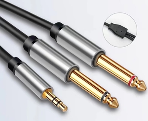 6.5mm * 2 남성 마이크 케이블 오디오 케이블 믹서 커넥터 1.5M 오디오 및 비디오 연결 케이블 - Product Image 1