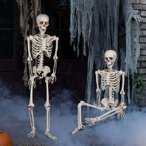 Estatuilla de esqueleto grande de Halloween, accesorio decorativo para SALA DE <span class=keywords><strong>Escape</strong></span> y decoración de fiesta de figuras fantasmales al aire libre - Product Image 2