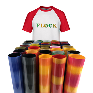 Custom logo Chenille Embroidered Iron on Heat Press Designs Fluffy Patches Flock Textured Heat <strong>Transfer</strong> Vinyl for T-shirts - Product Image 1