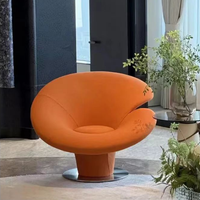 Chaise de loisirs en fibre de verre design de luxe nordique chaise de Lotus en fer à cheval Alien paresseux Lingzhi pour chambre à coucher école d'hôtel