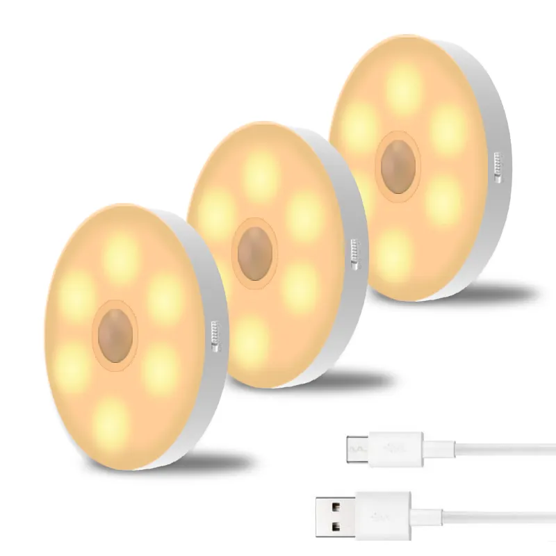 Led USB Có Thể Sạc Lại Với Cảm Biến Chuyển Động Từ Tính Mạnh Pin Được Cung Cấp Cho Tủ Quần Áo Hoặc Tủ Có Thể Sạc Lại Đèn Ngủ