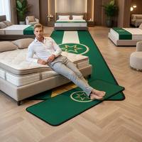 Protège-pieds de matelas pour présentoir de showroom, taille personnalisée, dessus en tissu polyester, base en caoutchouc antidérapante pour détaillants de matelas