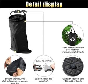 Sacs pliables promotionnels en gros, poubelle de voiture réglable personnalisée, sac de rangement pour déchets avec logo - Product Image 4