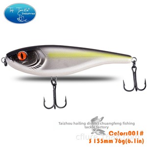 Señuelo de Pesca Biónico Luya de 155 mm y 76 g, Señuelo Artificial de Plástico Duro Tipo Lápiz para Pescar Lubina en el Fondo - Product Image 6