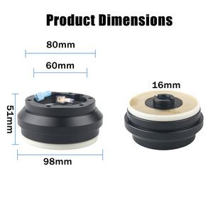 Adaptateur de moyeu de volant 110H en alliage d'aluminium noir pour Toyota Lexus - Product Image 3