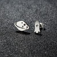 Boucles d'oreilles élégantes en acier inoxydable pour filles Boucles d'oreilles en acier titane All-Match Boucles d'oreilles bijoux