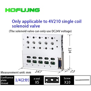 Válvula Solenoide Neumática Integrada Enchufable 4V210 de Aleación de Aluminio Resistente a la Corrosión DC24V - Product Image 3