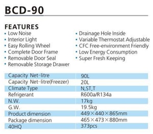 Réfrigérateur domestique à double porte de 90 L, réfrigérateur vertical à montage supérieur, petit réfrigérateur, réfrigérateurs à <span class=keywords><strong>deux</strong></span> <span class=keywords><strong>portes</strong></span> bon marché - Product Image 6