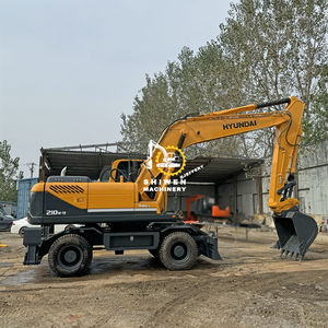 Excavatrice sur pneus Hyundai 210W-9 d'occasion, faible nombre d'heures, moteur Cummins, moment de charge élevé - Product Image 4