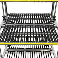 Chariot de stockage ESD pour PCB KEXING en acier inoxydable, multi-niveaux, 10^4-10^6 Ohm, avec roulettes conductrices pour salle blanche