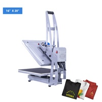 Presse à chaud électrique semi-automatique format 16x20 pouces pour impression par sublimation et transfert thermique sur t-shirts