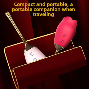 Wearable Gift Rose Tongue Licking G-Spot <b>Vibrator</b> USB Rechargeable IPX7 Waterproof 10 Frequencies for Women's Pleasure SHD-S398 - Product Image 2