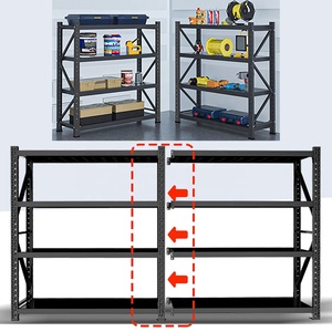 Estanterías de acero para almacenes, estanterías de almacenamiento, estanterías de metal, estantes de garaje, estantes apilables de servicio medio, estantes industriales - Product Image 6