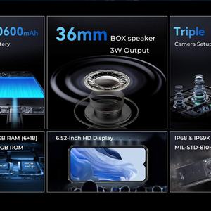 Teléfono Inteligente Resistente WP36 PRO, Batería de 10600 mAh, Altavoz Potente, 6+256 GB, 4G CDMA, IP68, Pantalla LCD, NFC, Teléfono Global - Product Image 6