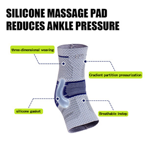 Attelle de cheville de sport en silicone, compression élastique pour la stabilité, course à pied, tricot respirant, fitness, randonnée, cyclisme - Product Image 3