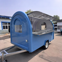 Remorque de restauration en aluminium et fibre de verre de haute qualité 3m/9.84ft, camion de cuisine remorquable pour la vente de nourriture de rue avec four à pizza et équipement de confiserie