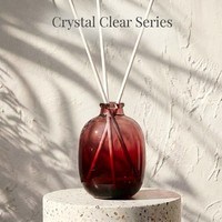 Flacon diffuseur de parfum de luxe en verre givré mat de 100 ml, vide, avec pulvérisateur, personnalisable avec logo par sérigraphie