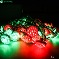 Offre Spéciale fête foraine RGB Pixel LED lumières 18 LED UCS2903 DC24V multicolore 60mm Forain Point lumières pour parcs à thème PC lampe corps