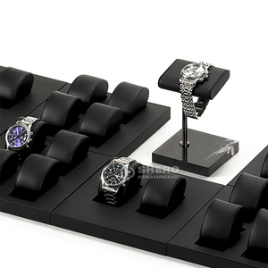 Présentoir à montres personnalisé en cuir PU de haute qualité, plateau organisateur pour montres - Product Image 3