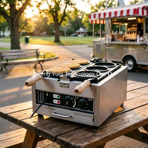 Máquina para Hacer Waffles Japoneses Comerciales, 3 Unidades, 3000W, Calentamiento Rápido, Revestimiento Antiadherente, 3 Waffles por Lote - Product Image 1