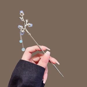 Maxfree Fashion Pince à cheveux en alliage de style chinois avec pierre de lune, bijou pour usage quotidien et de soirée, cadeau romantique pour femme - Product Image 4
