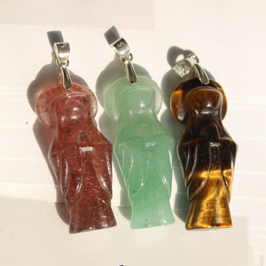 จี้สร้อยคอพร้อมตะขอเงิน925ทำจากคริสตัลหลายเม็ดทำจากหินอัญมณีธรรมชาติขนาด1.1นิ้ว - Product Image 3