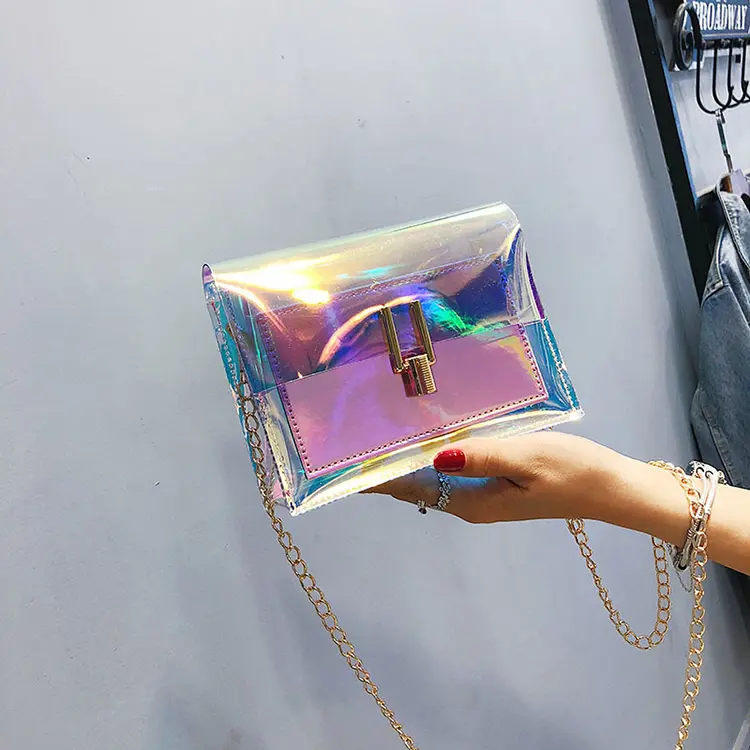 ZB177-2020AW Wholesale Fashion Colorful Transparent PVC Handbag Plastic Crossbody Purse Small Jelly Mini Bag For Ladies